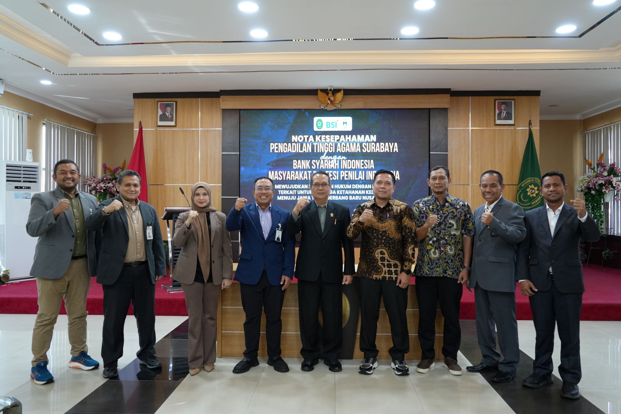 PTA Surabaya Teken MoU dengan BSI dan MAPPI, Wujudkan Kepastian Hukum Menuju Jawa Timur Gerbang Baru Nusantara