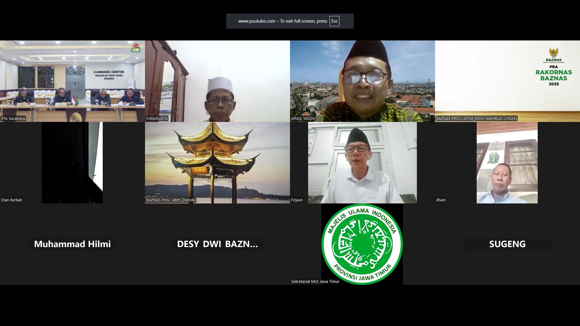 Rapat Koordinasi Persiapan MoU PTA Surabaya Bersama MUI, PWNU, PWM, BWI, dan BAZNAS Jawa Timur