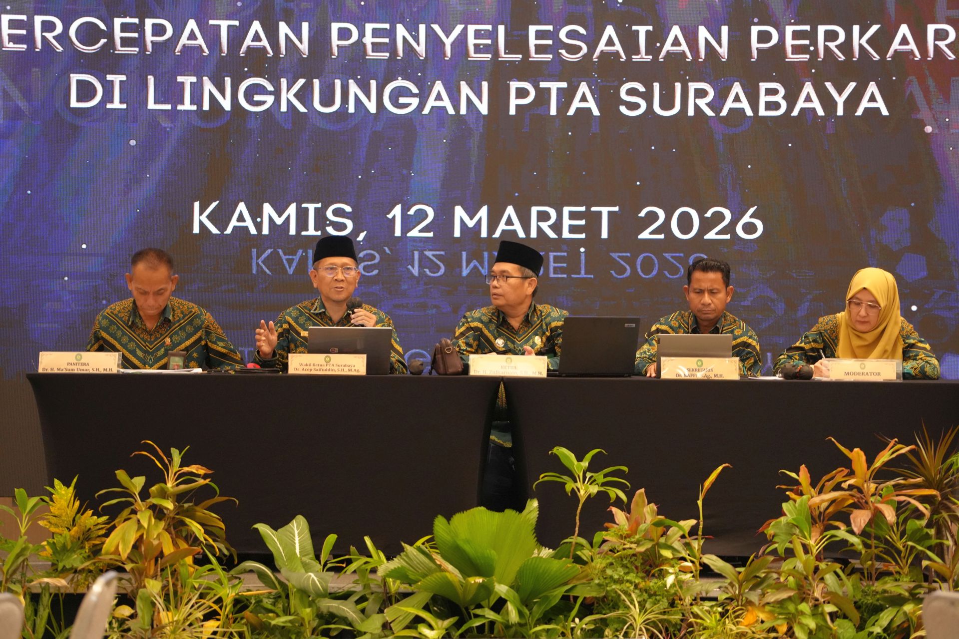 Rapat Koordinasi Pengadilan Agama se-Jawa Timur dan Pembinaan Oleh Pimpinan PTA Surabaya